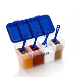 RILION Multipurpose Plastic 4 In 1 Masala Box for Kitchen